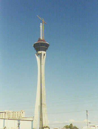 Three amusements on the stratosphere tower pod.